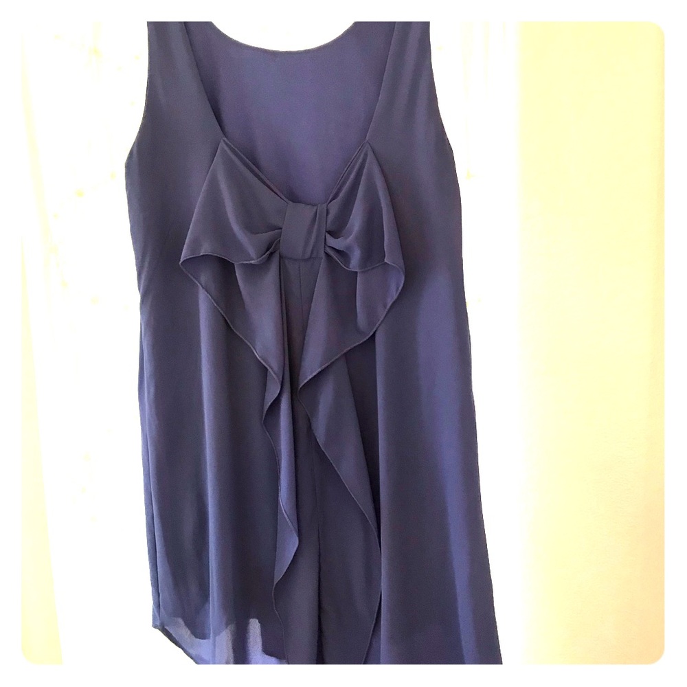 Low back dress with bow